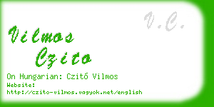 vilmos czito business card